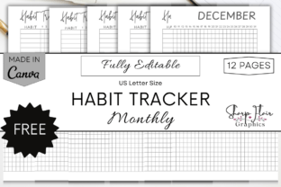 Habit Tracker | Canva Template | Planner Graphic by Sharp Flair ...