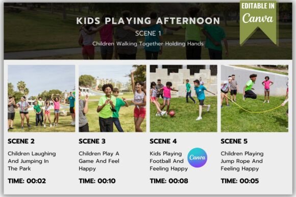 Kids Storyboard Template