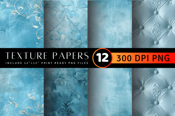 Luxury Baby Blue Texture Digital Paper