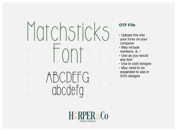 Matchsticks Font PNG with transparent background - Preview 1