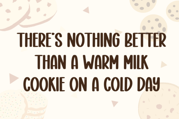 Milk Cookies Font PNG with transparent background - Preview 1