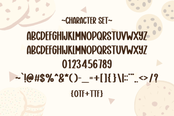 Milk Cookies Font PNG with transparent background - Preview 2
