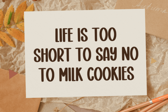 Milk Cookies Font PNG with transparent background - Preview 4