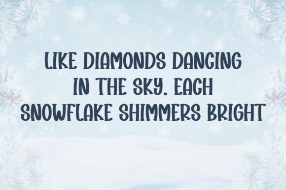 Shiny Snowflake Font PNG with transparent background - Preview 1