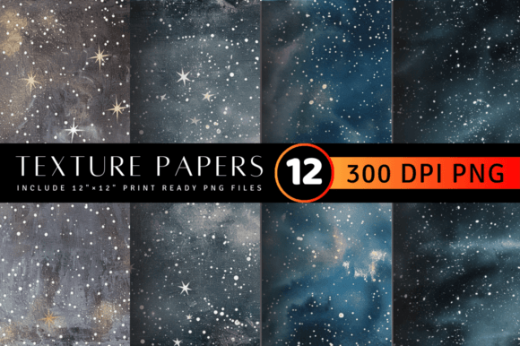Silver Starry Night Texture Digital Pape