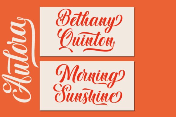 Aulora Script Font - Preview 1
