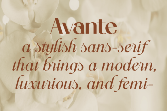 Avante Font - Preview 4