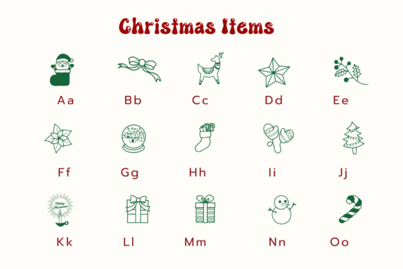 Christmas Items Font - Preview 5