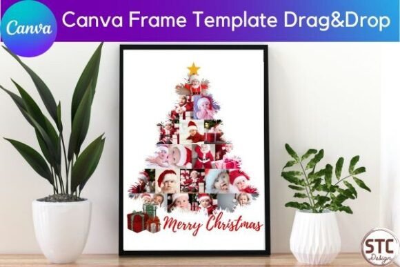 Christmas Tree Photo Collage Canva Frame