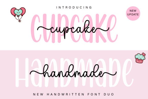 Cupcake Handmade Duo Script & Handwritten Font By DN Creative