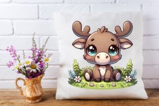 Cute Moose Clipart Graphic by Lady P Graphics · Creative Fabrica