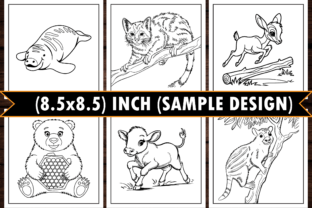 Cute Safari Animal Coloring Pages Kids Graphic by PixelQuill · Creative ...