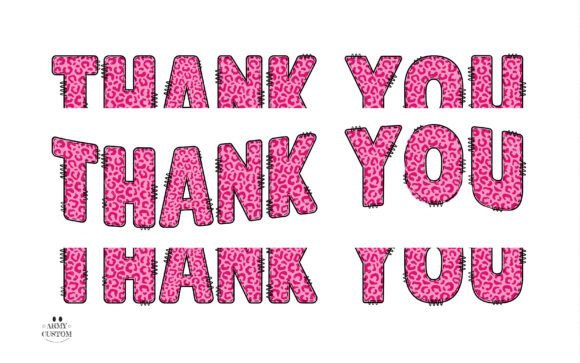 Leopard Pink Army Font PNG with transparent background - Preview 3