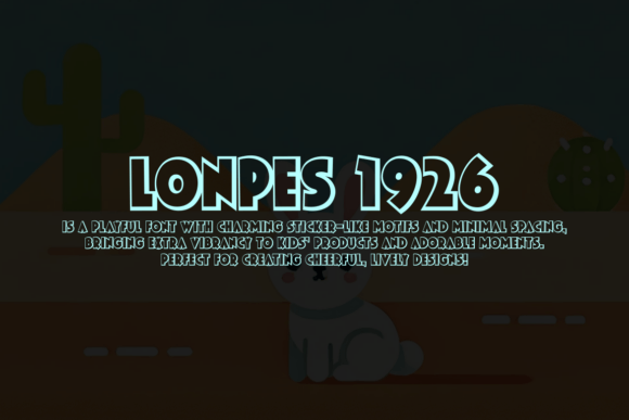 Lonpes 1926 Font PNG with transparent background - Preview 3