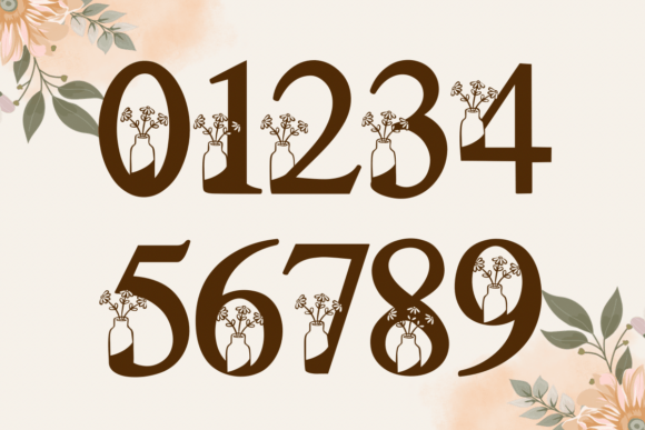 Monogram Flower Vase Font font preview - 3