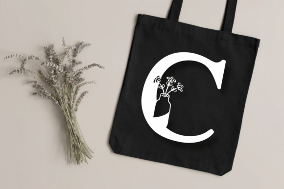 Monogram Flower Vase Font font preview - 5