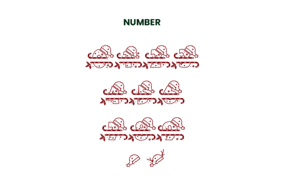 My X-mas Font PNG with transparent background - Preview 6