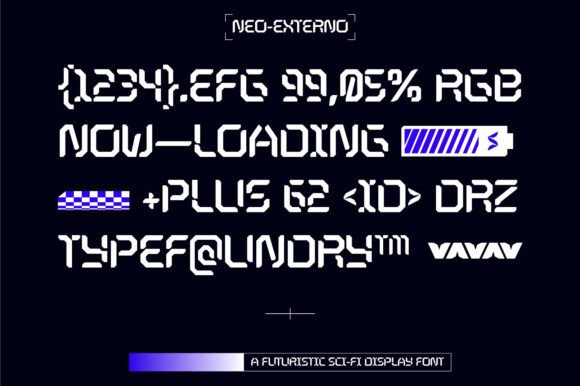 Neo-externo Font PNG with transparent background - Preview 1