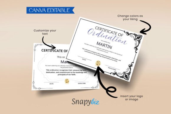 Ordained Elder Certificate Template
