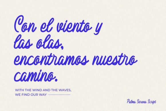 Palma Serena Font PNG with transparent background - Preview 3
