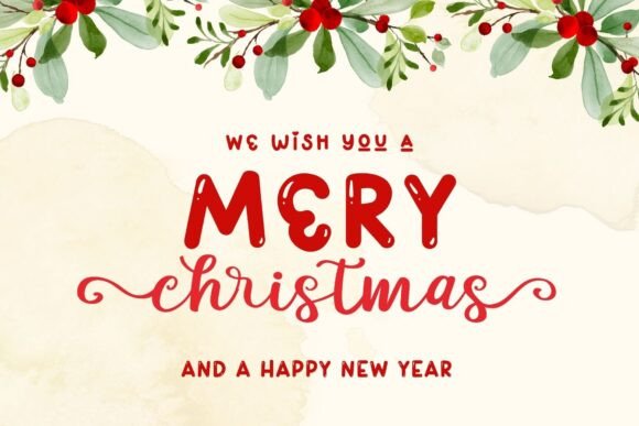 Season Holidays Trio Font PNG with transparent background - Preview 1