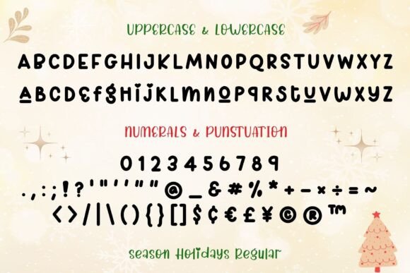 Season Holidays Trio Font PNG with transparent background - Preview 5