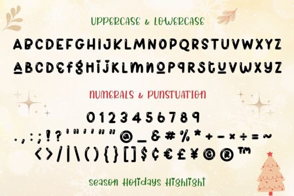 Season Holidays Trio Font PNG with transparent background - Preview 6