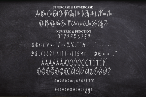 Signature Blackboard Font PNG with transparent background - Preview 6