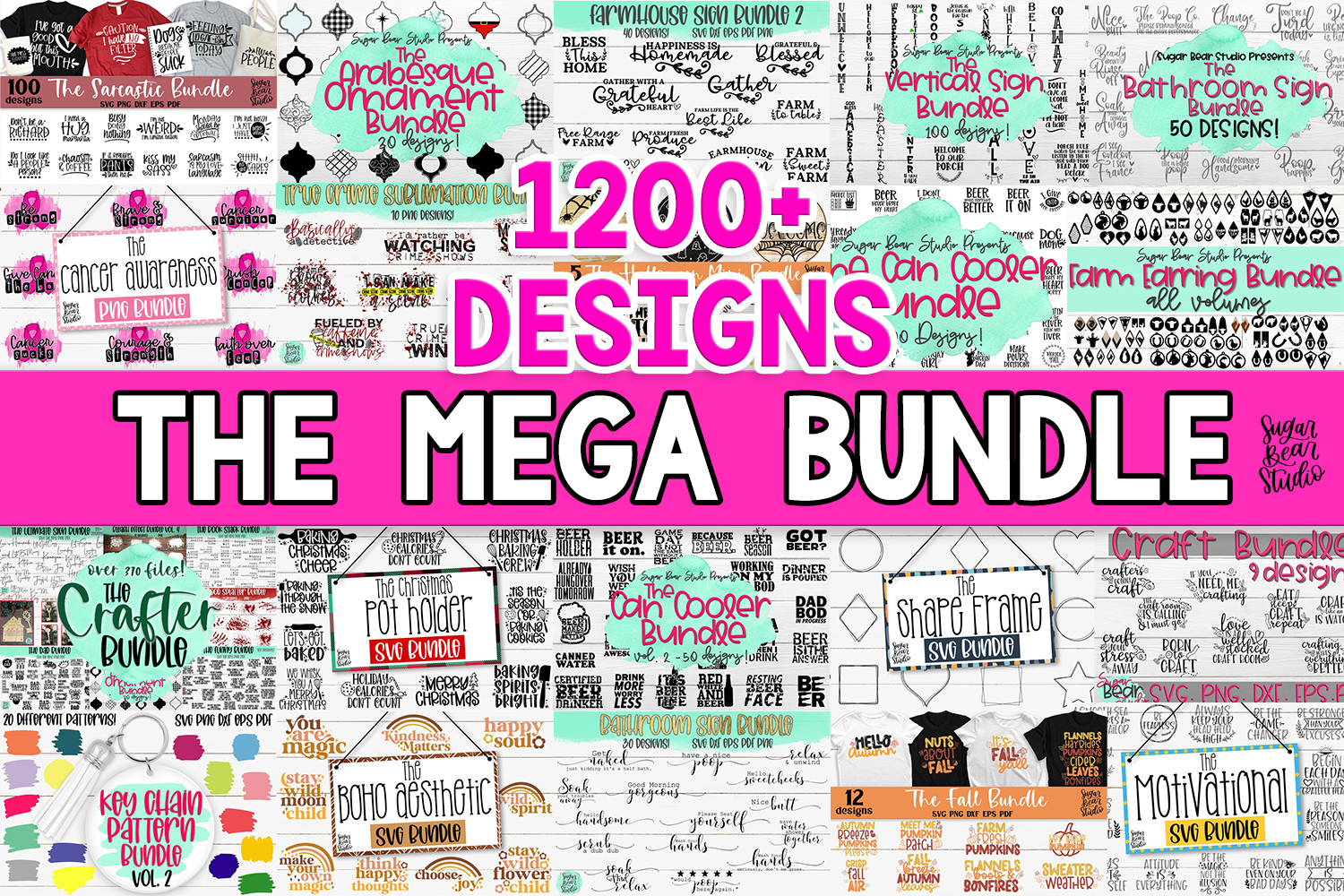 The Mega Bundle - over 1,200 Files! Graphic by Bark & Bloom · Creative ...