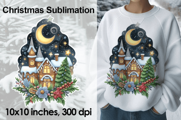 Watercolor Christmas Sticker PNG Graphic Illustrations By DarySmolly