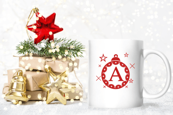 Christmas Ball Monogram Font PNG with transparent background - Preview 5