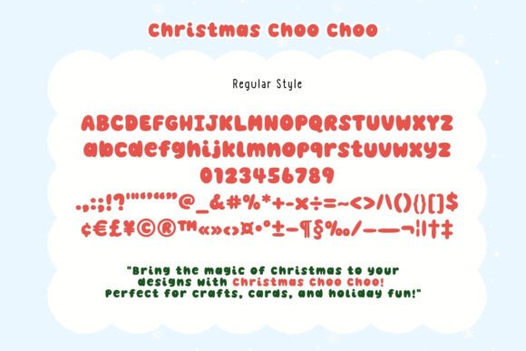 Christmas Choo Choo Font PNG with transparent background - Preview 1