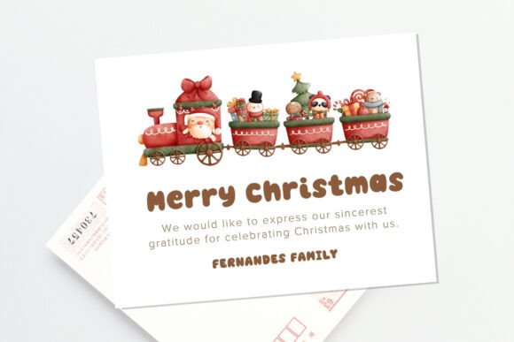 Christmas Choo Choo Font PNG with transparent background - Preview 3