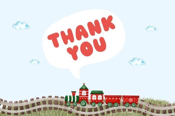 Christmas Choo Choo Font PNG with transparent background - Preview 6