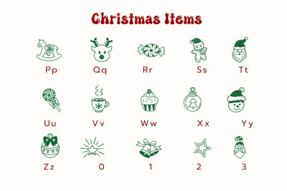 Christmas Items Font - Preview 6