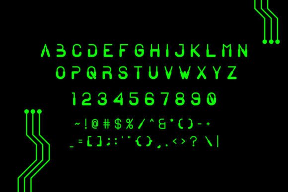 Circuit Flow Font - Preview 5