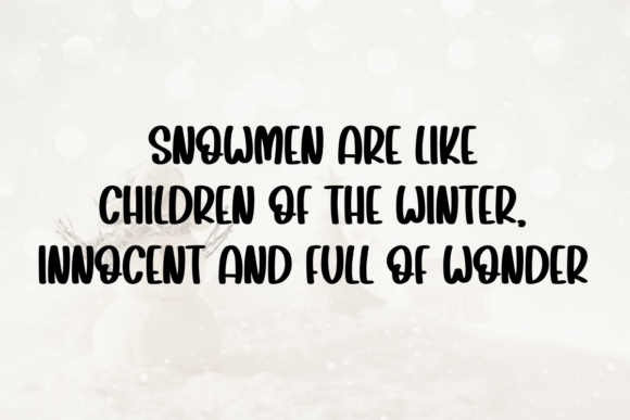Cute Snowman Font - Preview 1