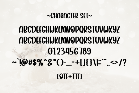 Cute Snowman Font - Preview 2