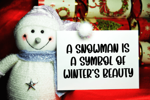Cute Snowman Font - Preview 3