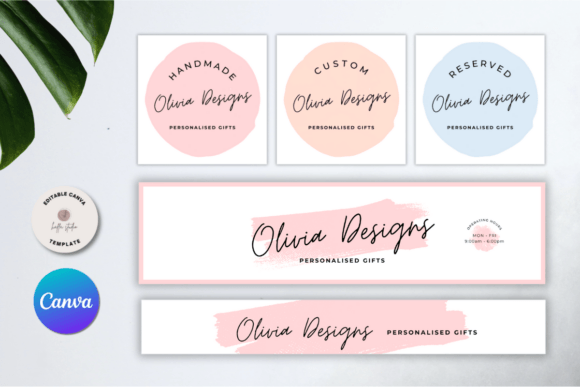 Etsy Branding Kit Template Graphic Etsy Shop Graphics By Haffa Studio