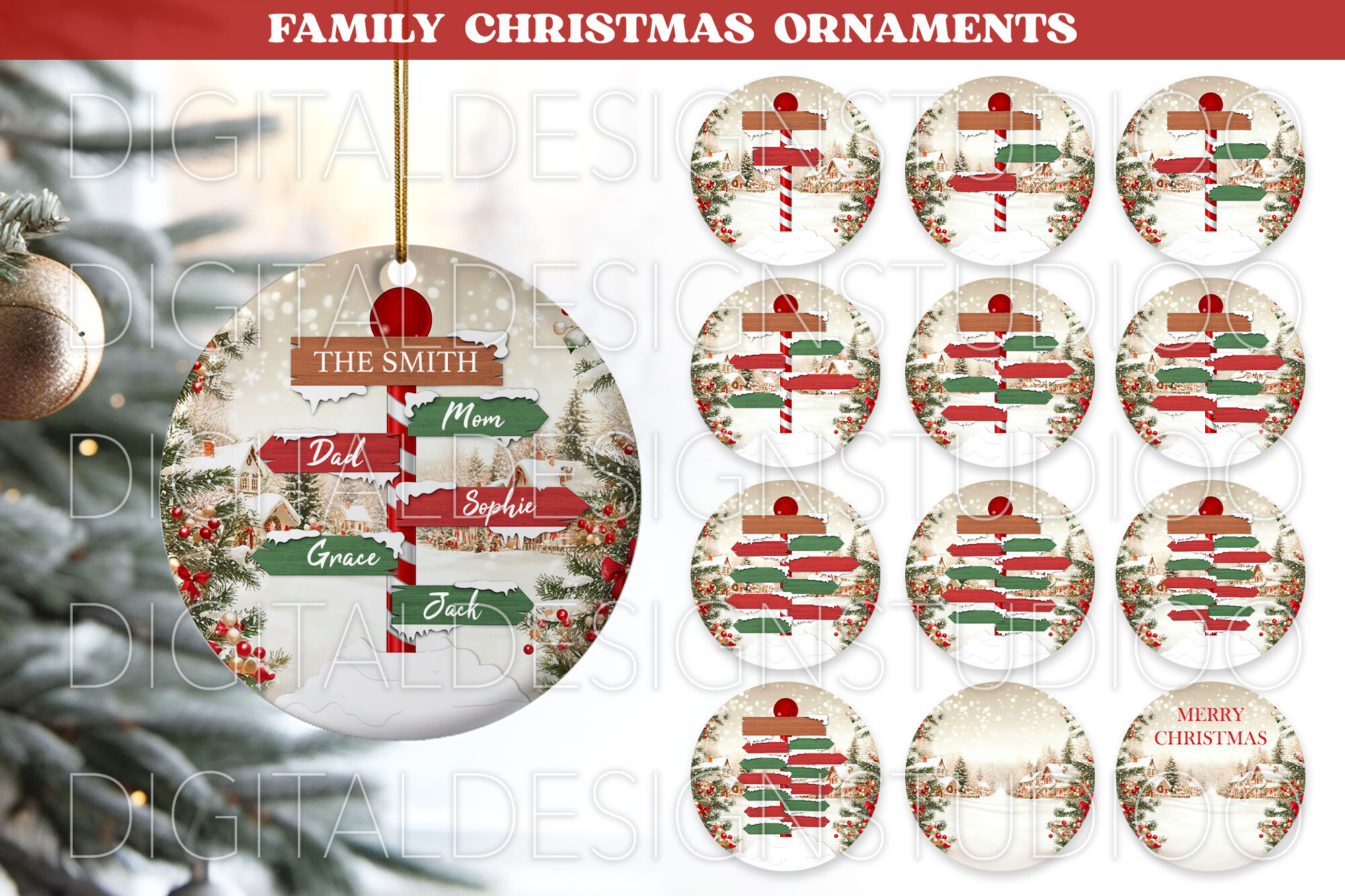 Family Christmas Ornament Png,North Pole