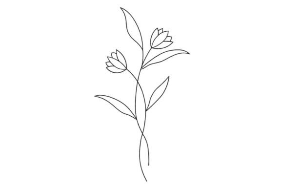 Flower Line Art