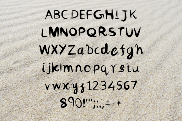 Handdrawn Brush Strokes Font - Preview 2