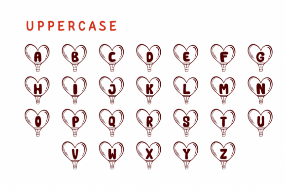 Heart Balloon Font - Preview 1