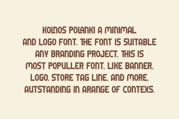 Kolnos Polanki Font PNG with transparent background - Preview 1