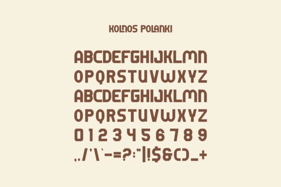 Kolnos Polanki Font PNG with transparent background - Preview 2
