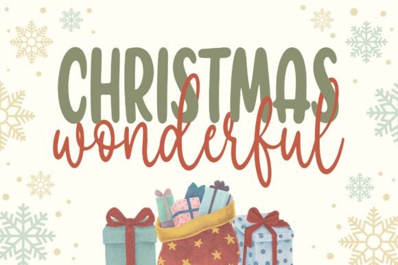 Loving Christmas Font PNG with transparent background - Preview 1