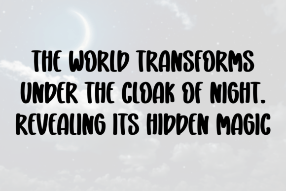 Magical Night Font PNG with transparent background - Preview 1