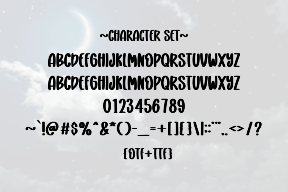 Magical Night Font PNG with transparent background - Preview 2