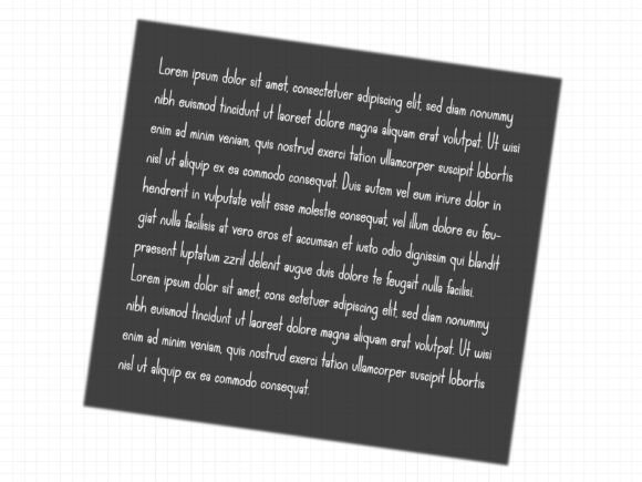 Neat Realistic Note Font PNG with transparent background - Preview 1